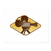 Vintage Movie Film Camera Retro Poster