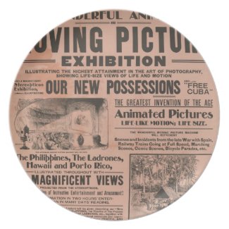 Vintage Movie Poster Dinner Plate