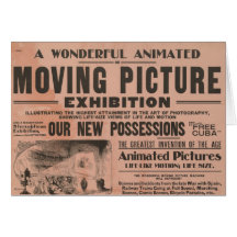 Vintage Moving Picture Exhibition Card