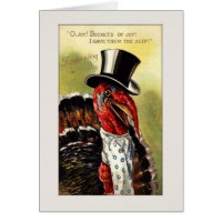 Vintage Mr. Turkey Thanksgiving Card