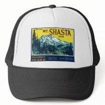 Vintage Mt Shasta California Pears Label Hats