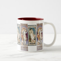 Vintage Mucha Art Nouveau Mug
