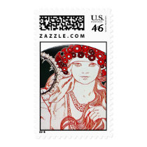Vintage Mucha Postage