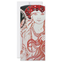 Vintage Mucha Custom Rack Cards