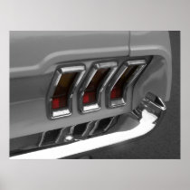 Vintage Muscle Car Tail Lights Poster