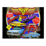 Vintage Muscle Cars Of Yesterday Postcard