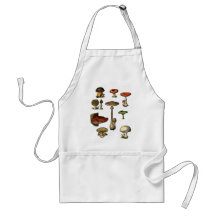 Vintage Mushrooms Apron