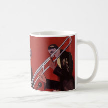 Vintage Music, Art Deco Musical Jazz Band Jamming Coffee Mug