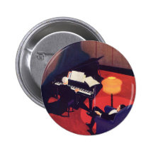 Vintage Music Art Deco Pianist Piano Player Lounge Buttons