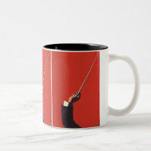 Vintage Music, Conductor's Hand Holding a Baton Coffee Mug