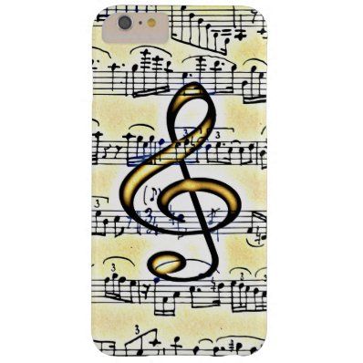 Vintage Music Gold Color Treble Clef Barely There iPhone 6 Plus Case