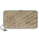 Vintage Music Score Sheet Doodle Speaker speakers