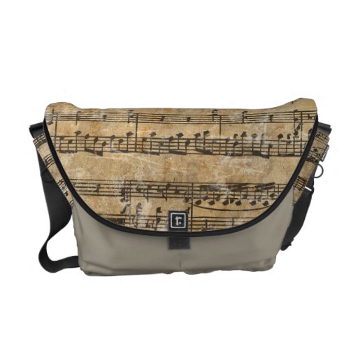 Vintage Music Sheet Messenger Bag Zazzle