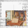 Vintage Music Teacher Teaching Students to Sing Postcards