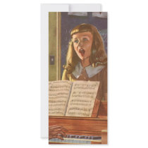 Vintage Music Teacher Teaching Students to Sing Rack Card Template