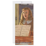 Vintage Music Teacher Teaching Students to Sing Rack Card Template