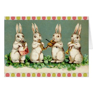 Vintage Musical Bunnies Cards