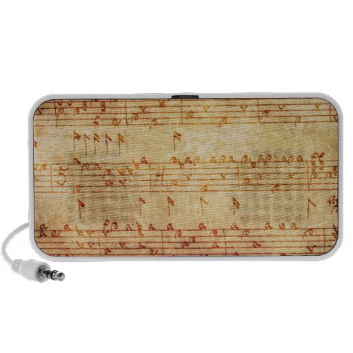 Vintage Musical Score Travel Speakers