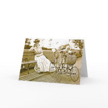 Vintage Nanny And Baby Notecard by lkranieri Vintage Nanny And Baby Notecard
