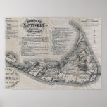 Vintage Nantucket Map Print