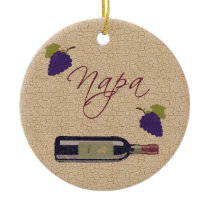 Vintage Napa Wine Ornament