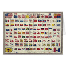 Vintage National Flags Chart - created 1863 Cards
