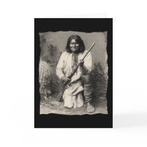 Vintage Native American Geronimo Apache Greeting Card