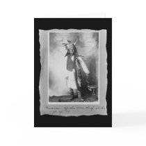 Vintage Native American Geronimo Apache Greeting Card