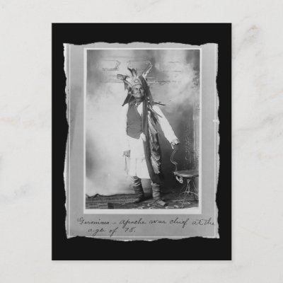 Native American Celebrity on Vintage Native American Geronimo Apache Postcard By Granniesattic