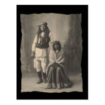 Vintage Native American Henry Wilson and Wife Moja Postcards