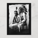 Vintage Native American Love couple Bannock Tribe  postcard