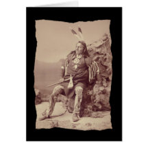 Vintage Native American Ponka  Big Chief Greeting Cards