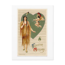 Vintage Native American Valentine Postcard