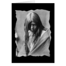 Vintage Native American Zosh Clishn Apache Card
