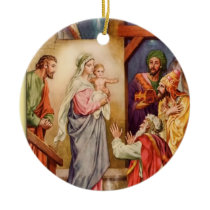 vintage nativity christmas ornament ornaments