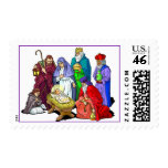 Vintage Nativity Christmas Postage Stamps