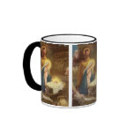 Vintage Nativity Scene; Baby Jesus in the Manger Mugs
