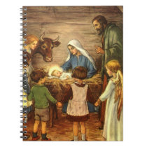 Vintage Nativity Scene, Baby Jesus in the Manger