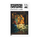 Vintage Nativity Scene; Baby Jesus in the Manger Stamps