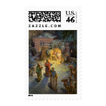 Vintage Nativity Scene with Visiting Magi postage