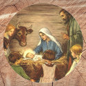 Vintage Nativity stickers