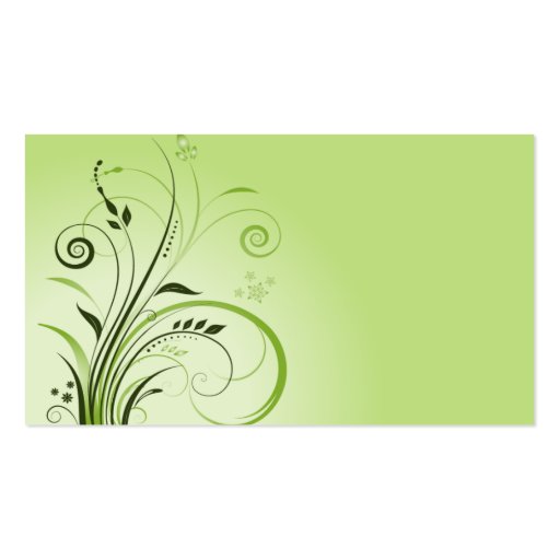 vintage nature green business card template (front side)