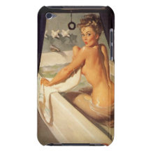 Vintage Naughty Dirty Pin Up Girl iPod Touch Case-Mate Case