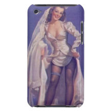 Vintage Naughty Pin Up Bride iPod Touch Case-Mate Case