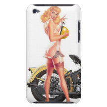 Vintage Naughty Sexie Pin Up Girl iPod Case-Mate Case