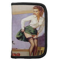 Vintage Naughty Teacher Pin Up Girl Folio Planner