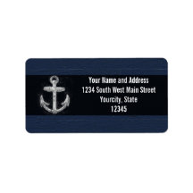 Vintage Nautical Anchor Address Label