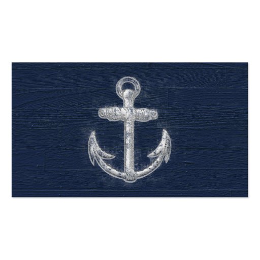 Vintage Nautical Anchor Business Card Templates (back side)