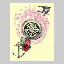 Vintage Nautical Collage Art postcards