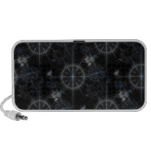 Vintage nautical compass dials dark blue pattern speaker